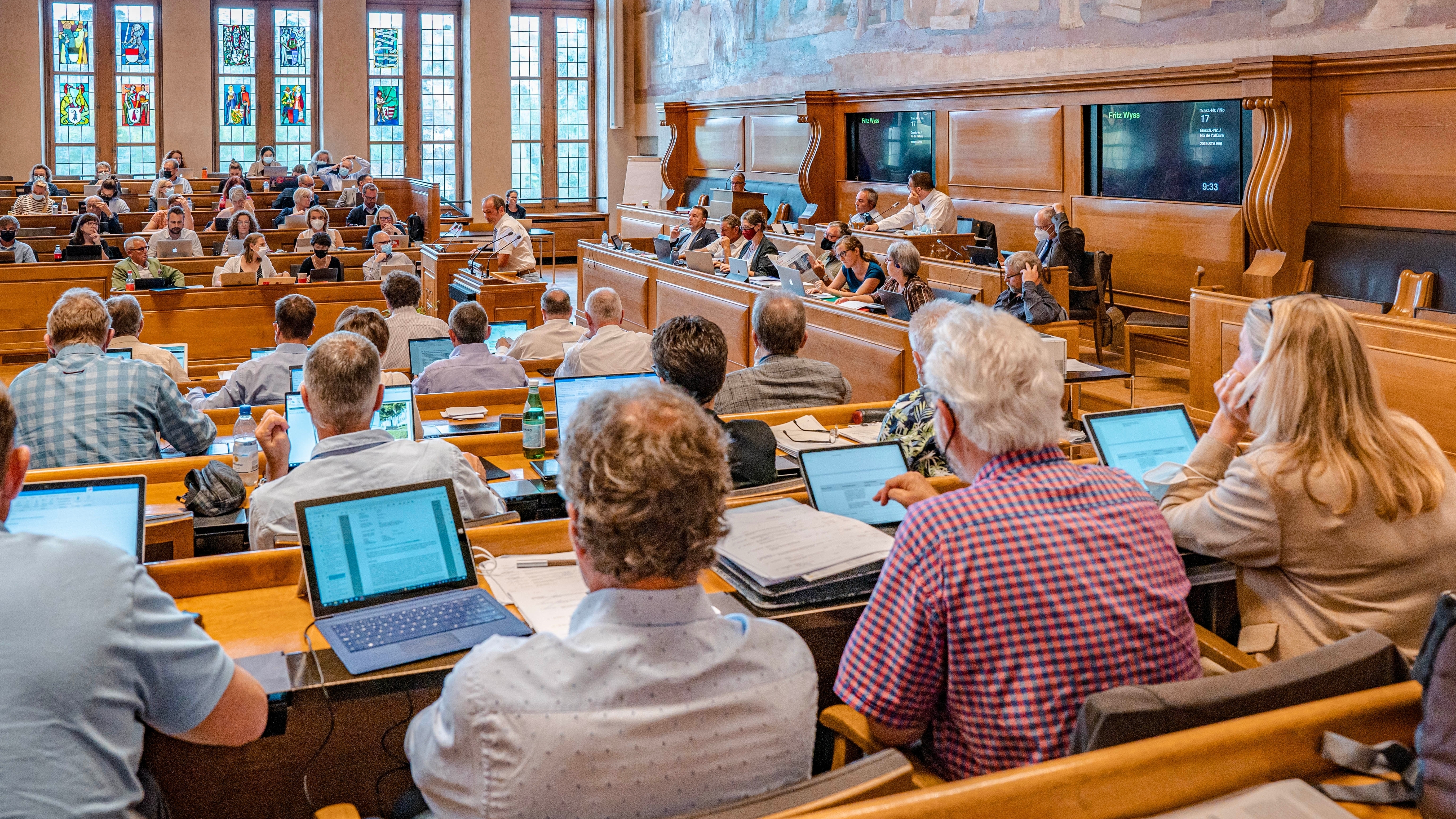 Rathaus Bern, Grossratsaal, Session, September 2021; Bild: Susanne Goldschmid